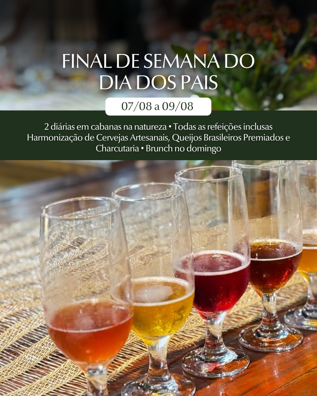 Um fim de semana para celebrar com calma